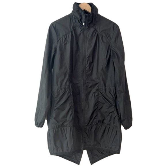 Eddie Bauer Jackets & Blazers - Eddie Bauer Black Long Windbreaker Raincoat- Size Medium (bin 1D)